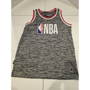 NBA Logo Gray Sleeveless Tank Top Men's Small Basketball Athletic Shirt